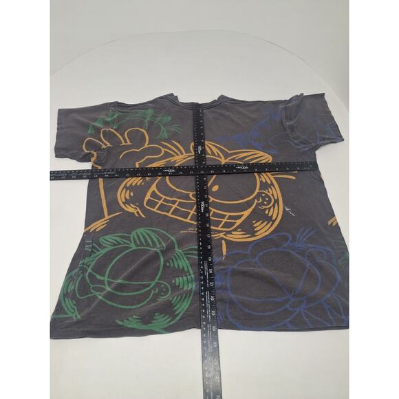 VTG Garfield 1978 All Over Print T Shirt Adult Blue Single Stitch Fruit USA - Picture 6 of 6